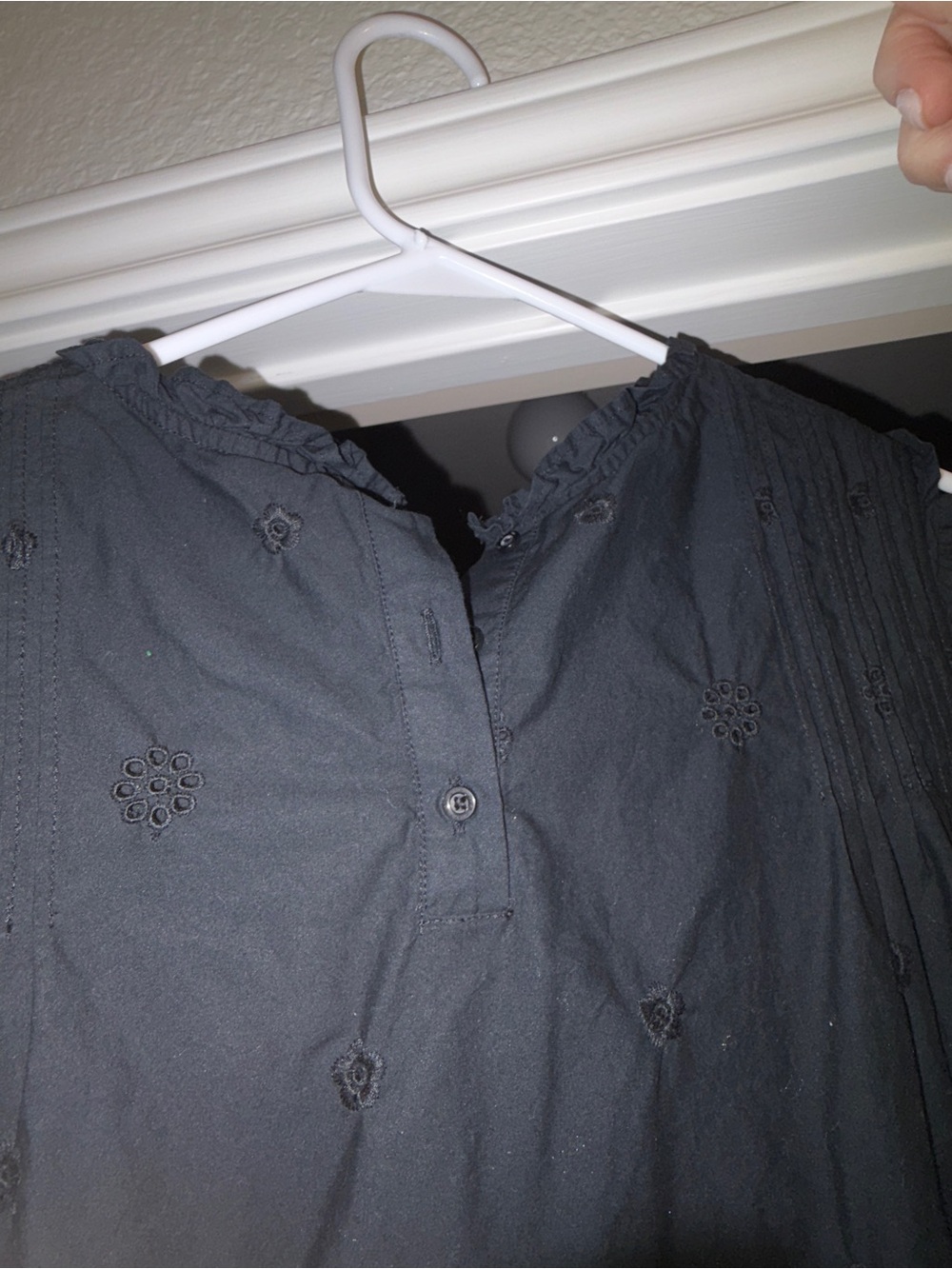 Gap x Doen Black Eyelet Mini Dress - Picture 4 of 5